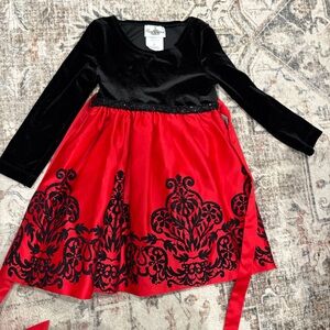 Rare Editions Black Velvet Dress